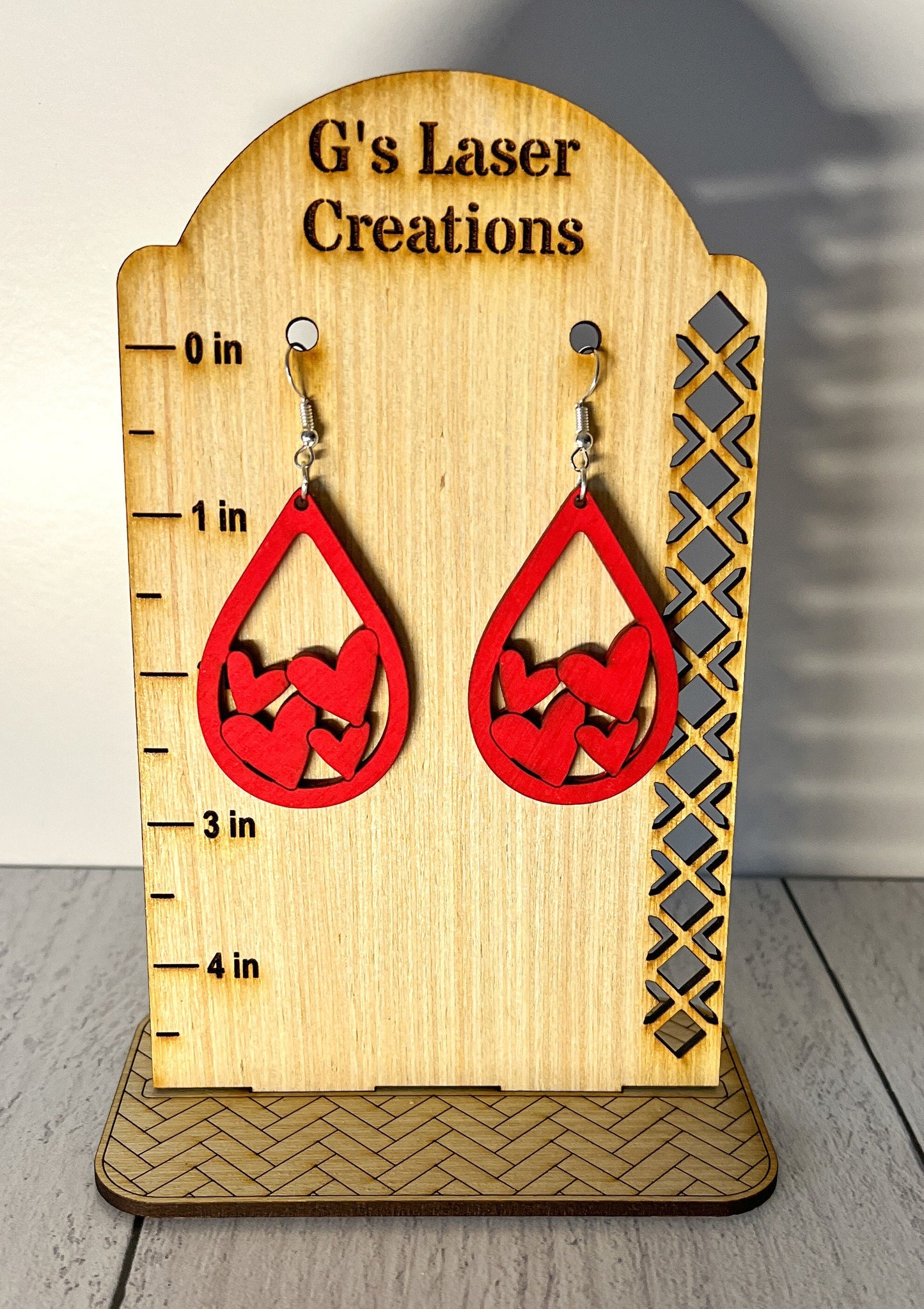 Heart Tear Drop Earrings