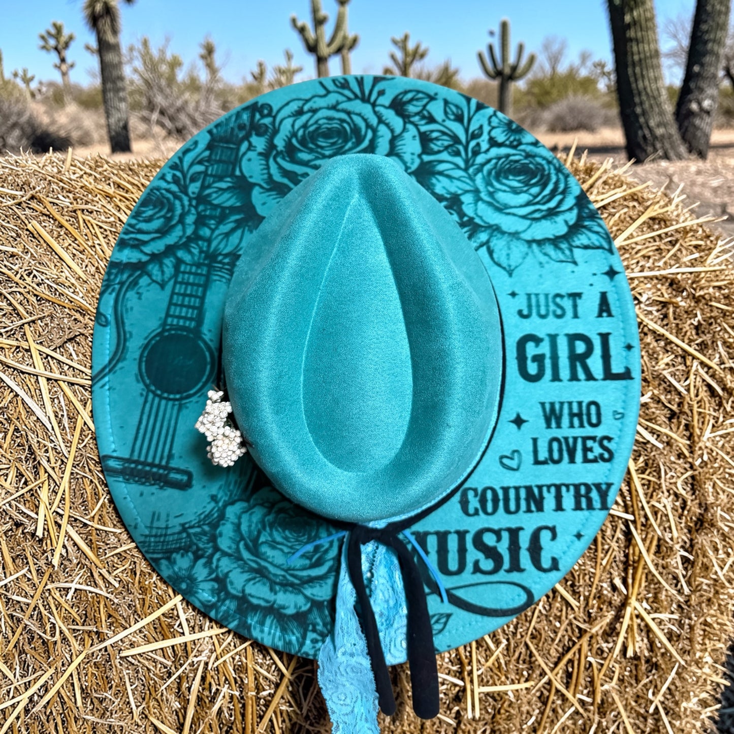 The Country Song Bird Vegan Suede Adjustable Wide Brim Hat
