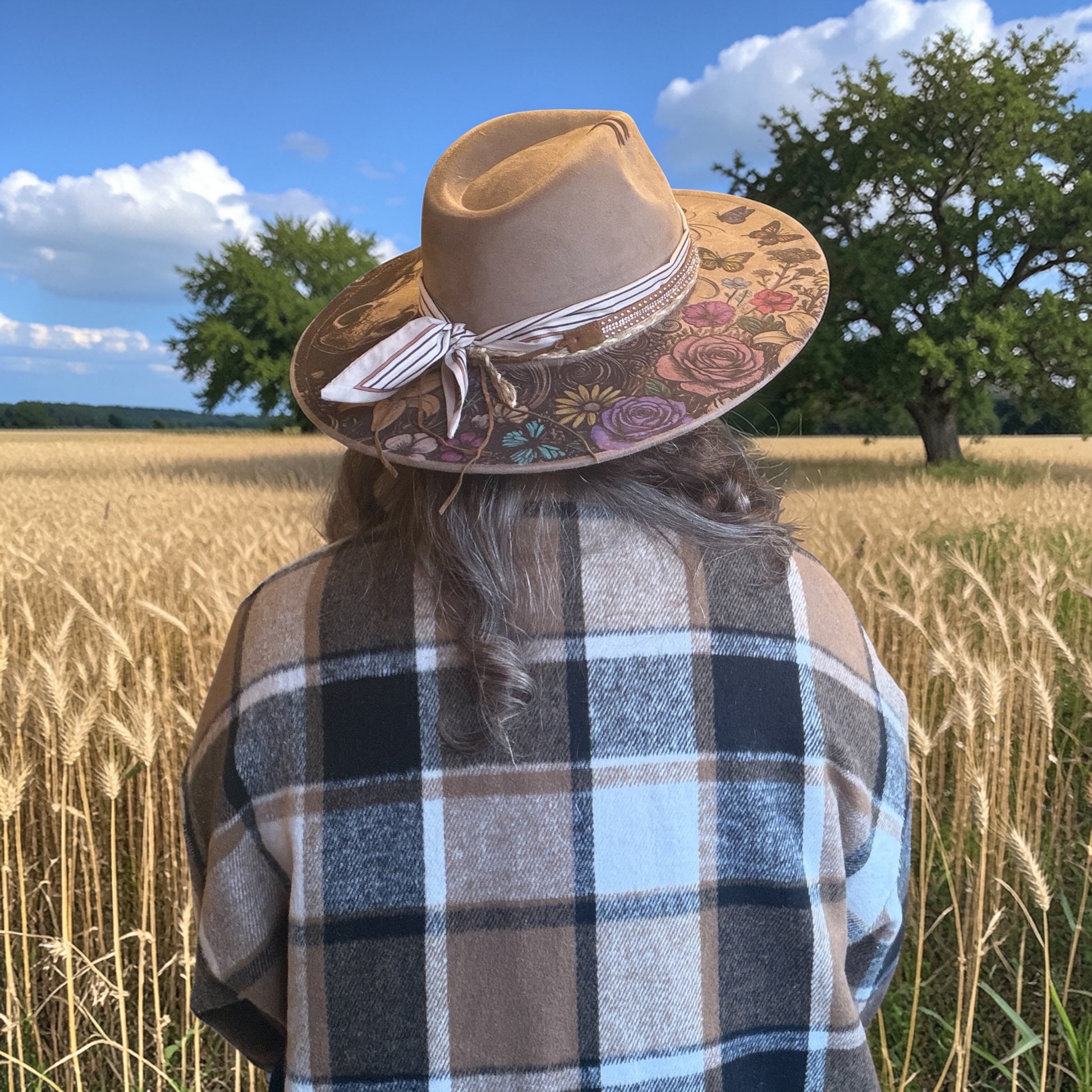 **Model in photo shown for fit and styling. Each hat design is unique.**
