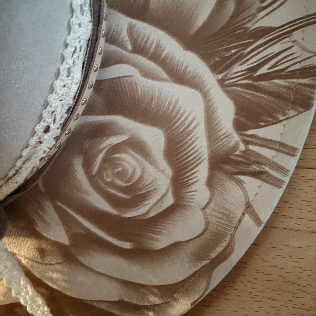 Prairie Rose - Laser Engraved Wide Brim Hat