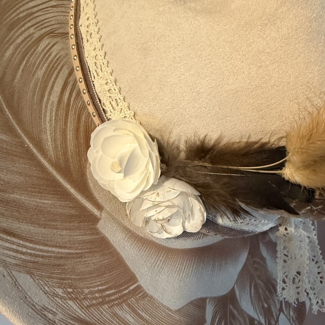 Prairie Rose - Laser Engraved Wide Brim Hat