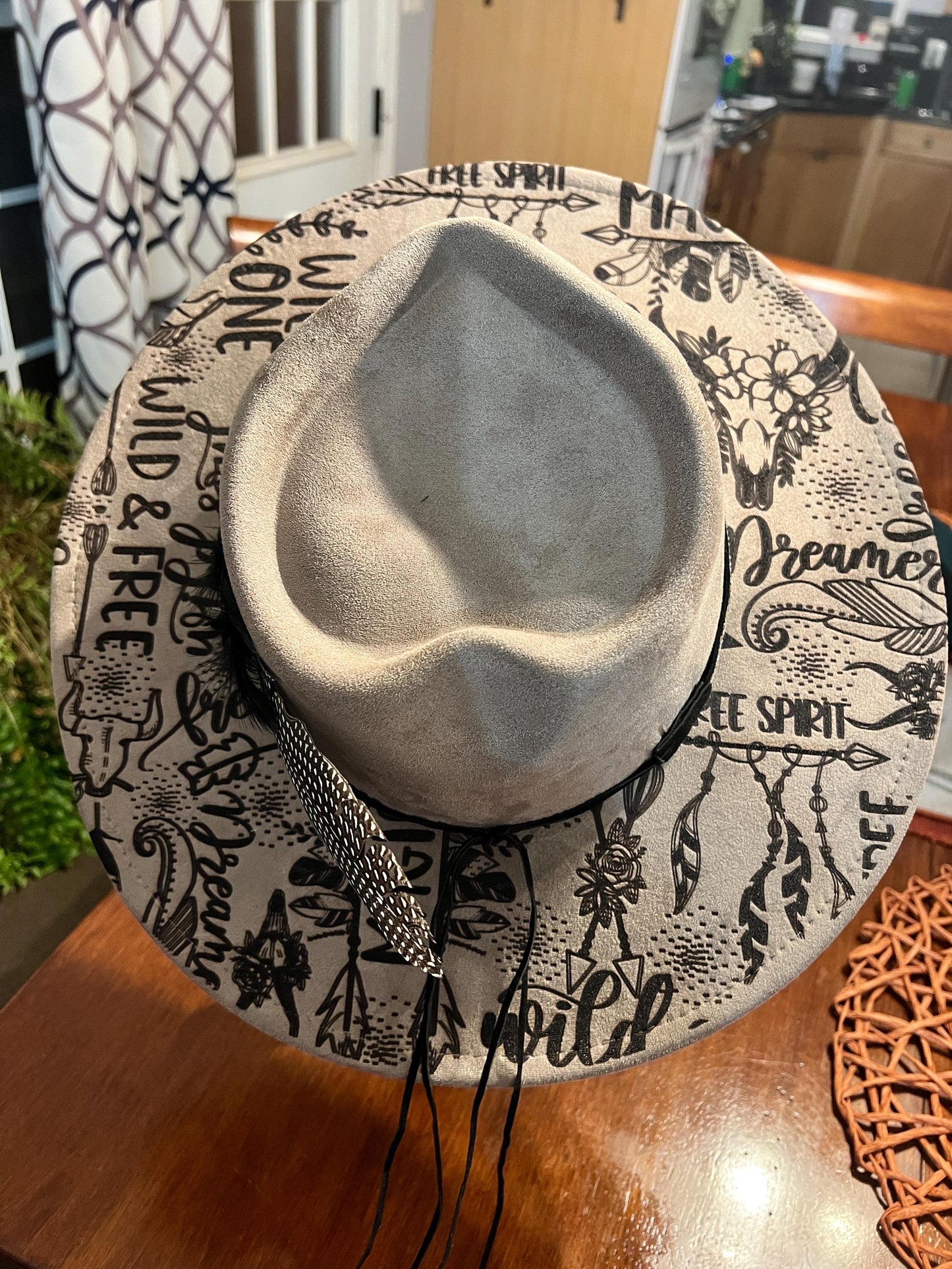 Wild & Free Vegan Suede Adjustable Wide Brim Hat
