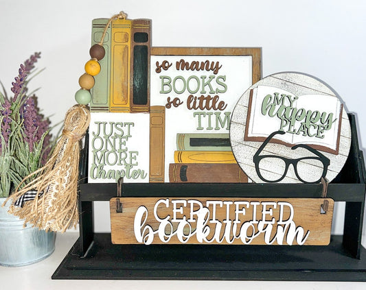 Interchangeable Shelf Sitter - Bookworm